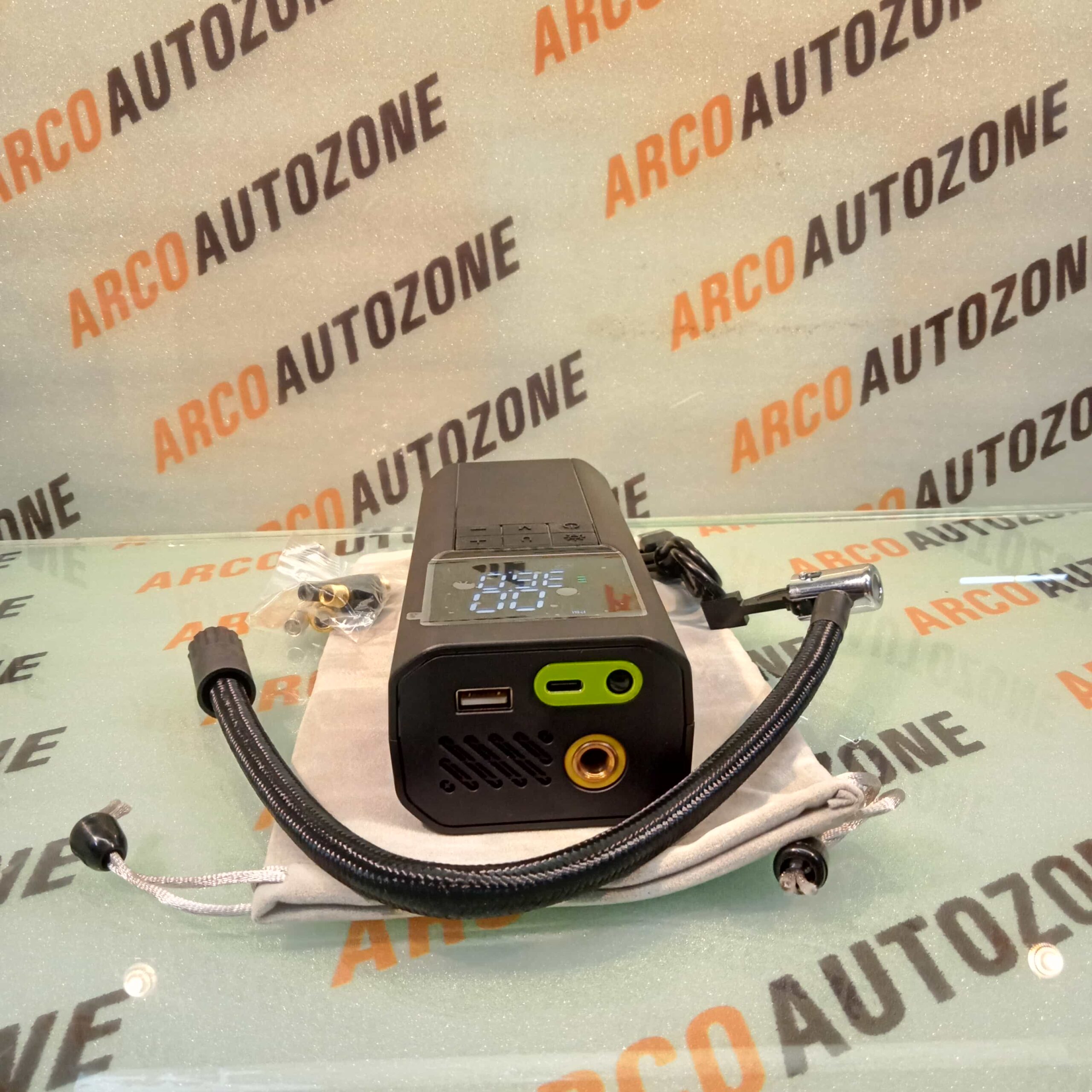 TYRE INFLATOR CHARGE WITH POWER BANK 12000 MAH 150 PSI