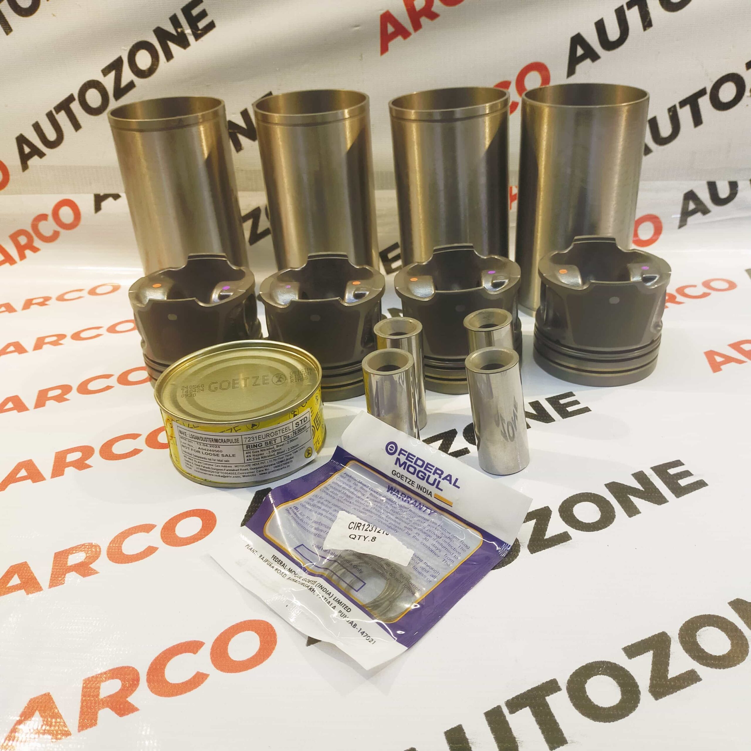 PISTON KIT DUSTER 85 MICRA SUNNY GOETZE KIT 03455 MPL STD